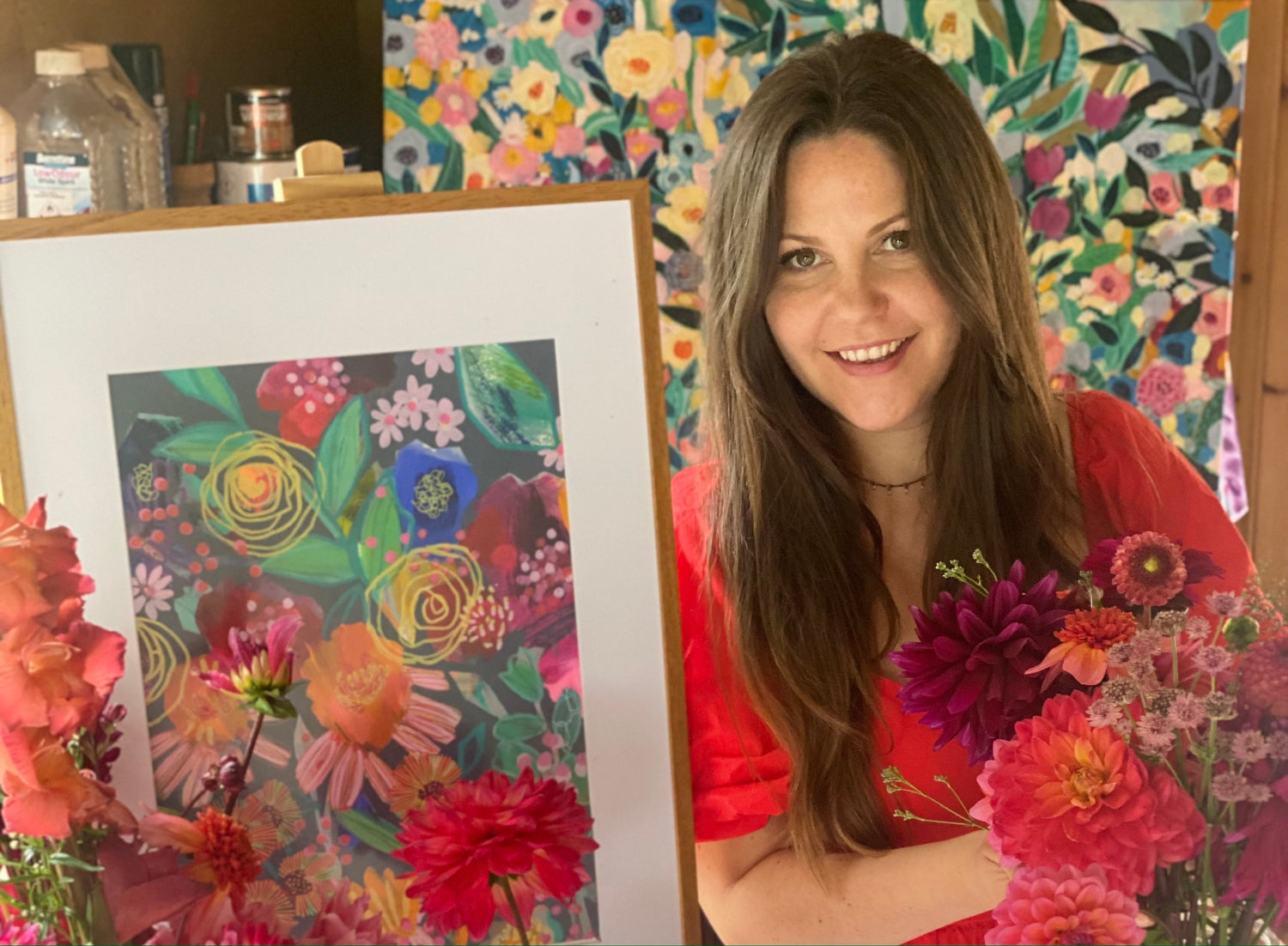 NEW COLLECTIONS - Happy Abstract Florals and Posy Party.