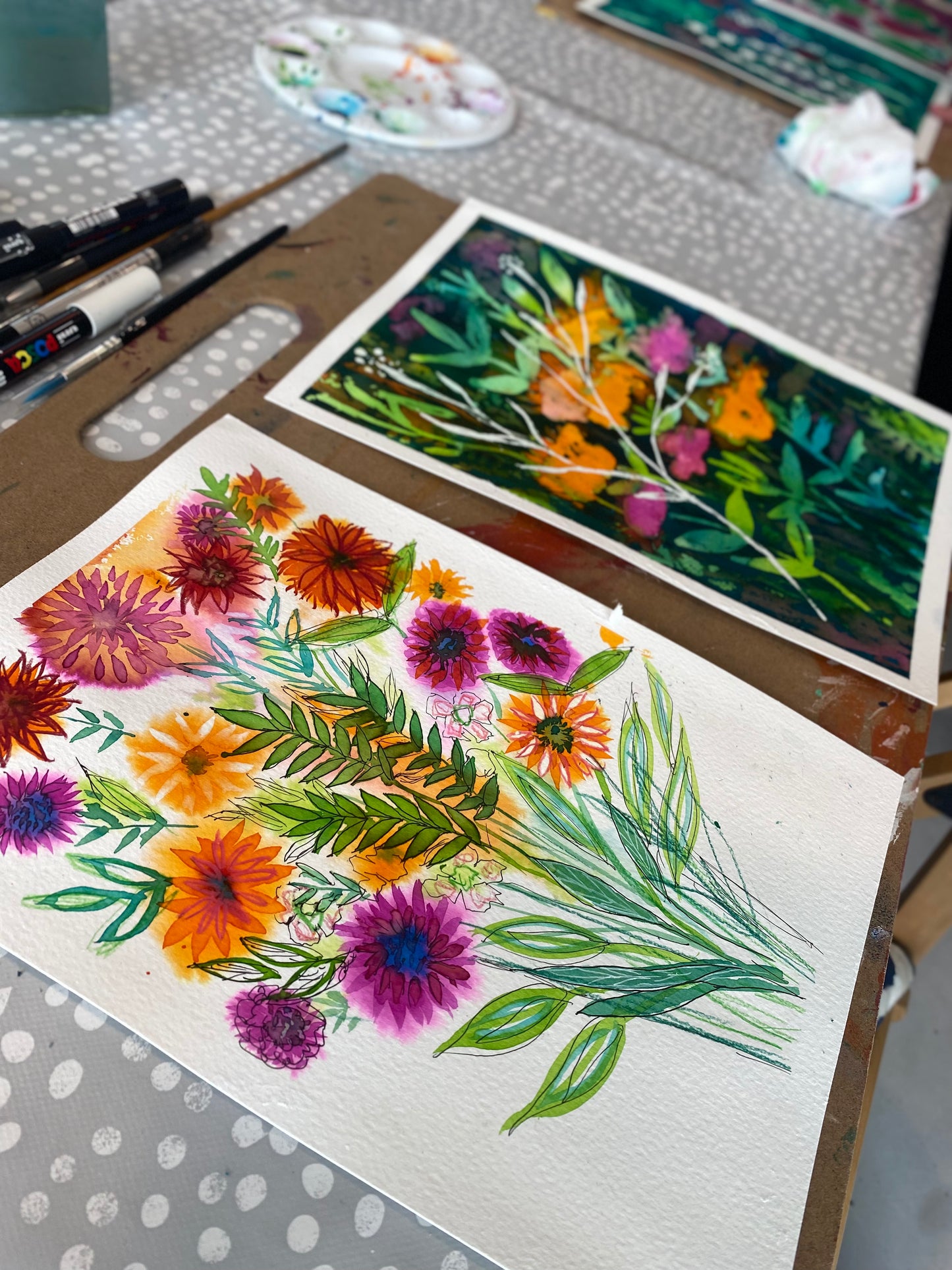 LAST ASK ITALIAN WORKSHOP _ 4th June - Happy Watercolour floral workshop!