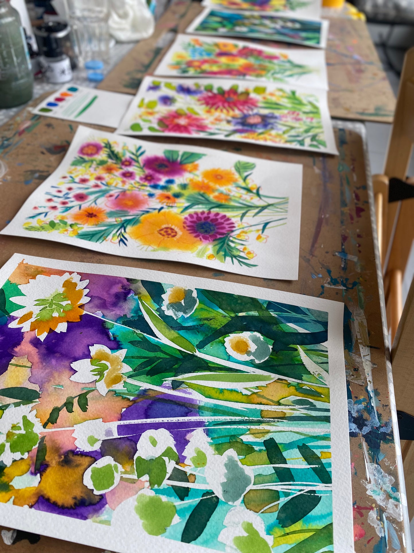 LAST ASK ITALIAN WORKSHOP _ 4th June - Happy Watercolour floral workshop!
