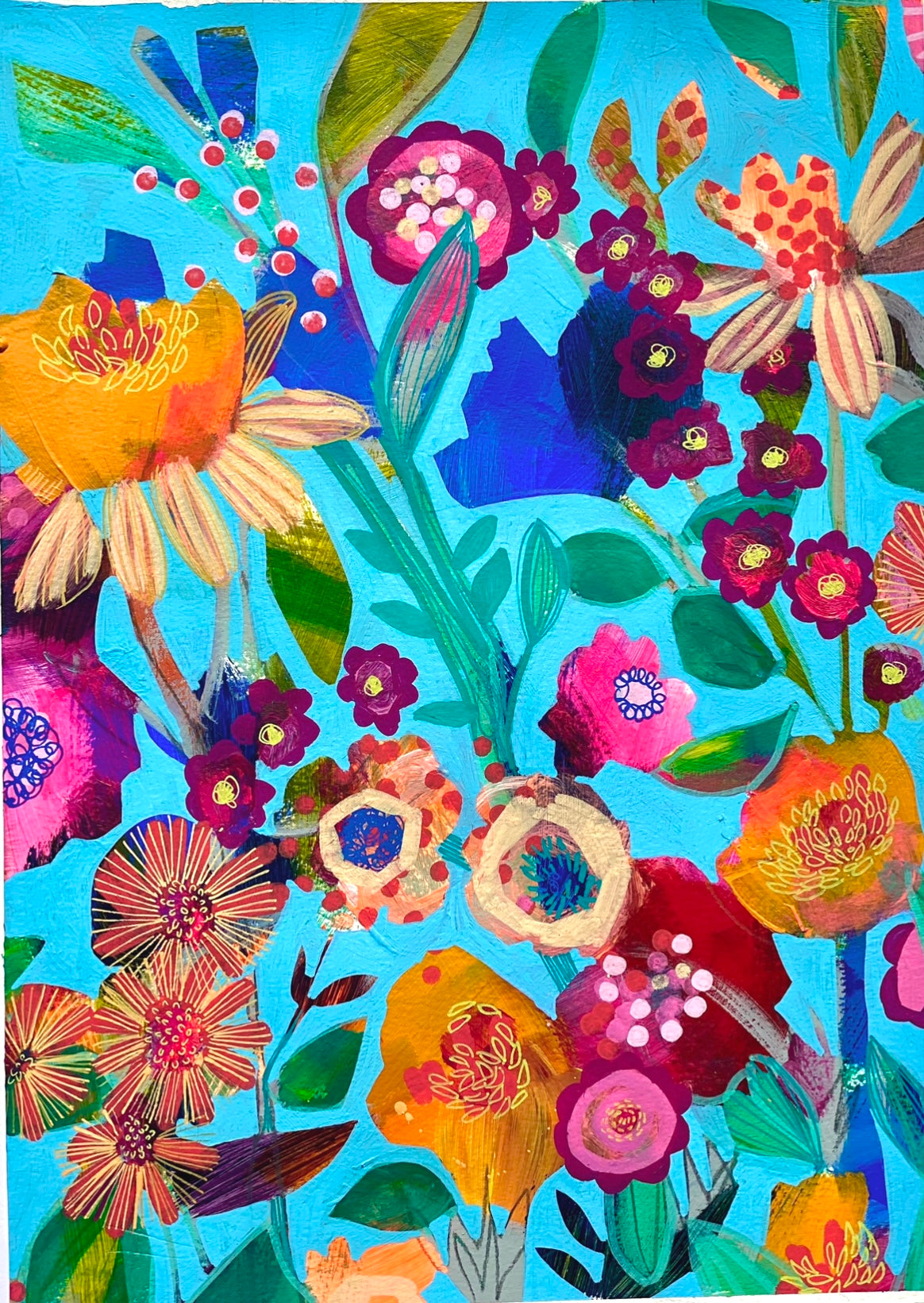 Posy party - blue