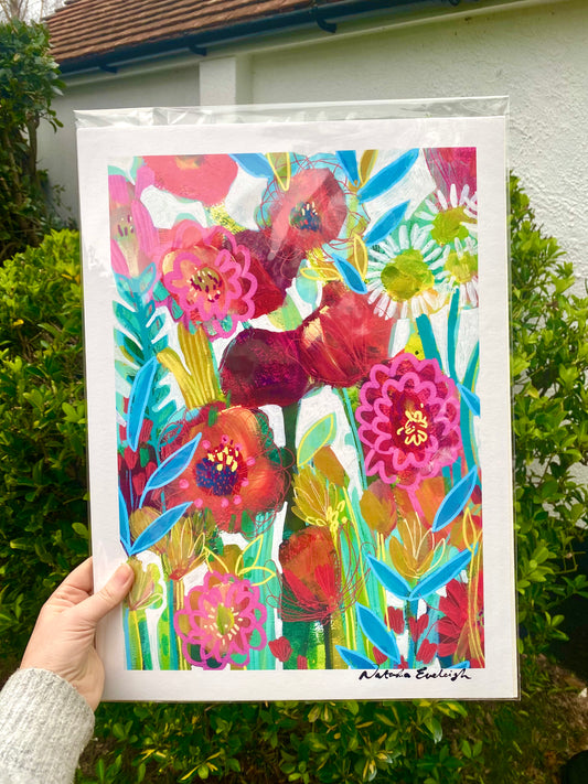 Art Print - Happy Flowers 2