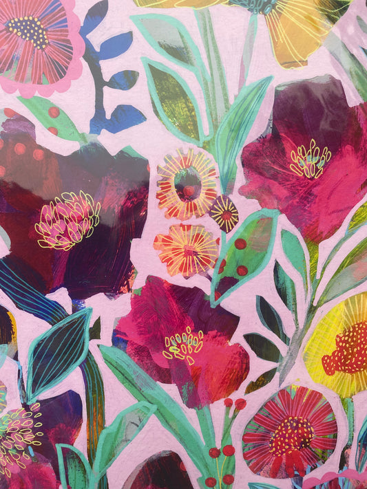 Art Print - Pink Posy Party