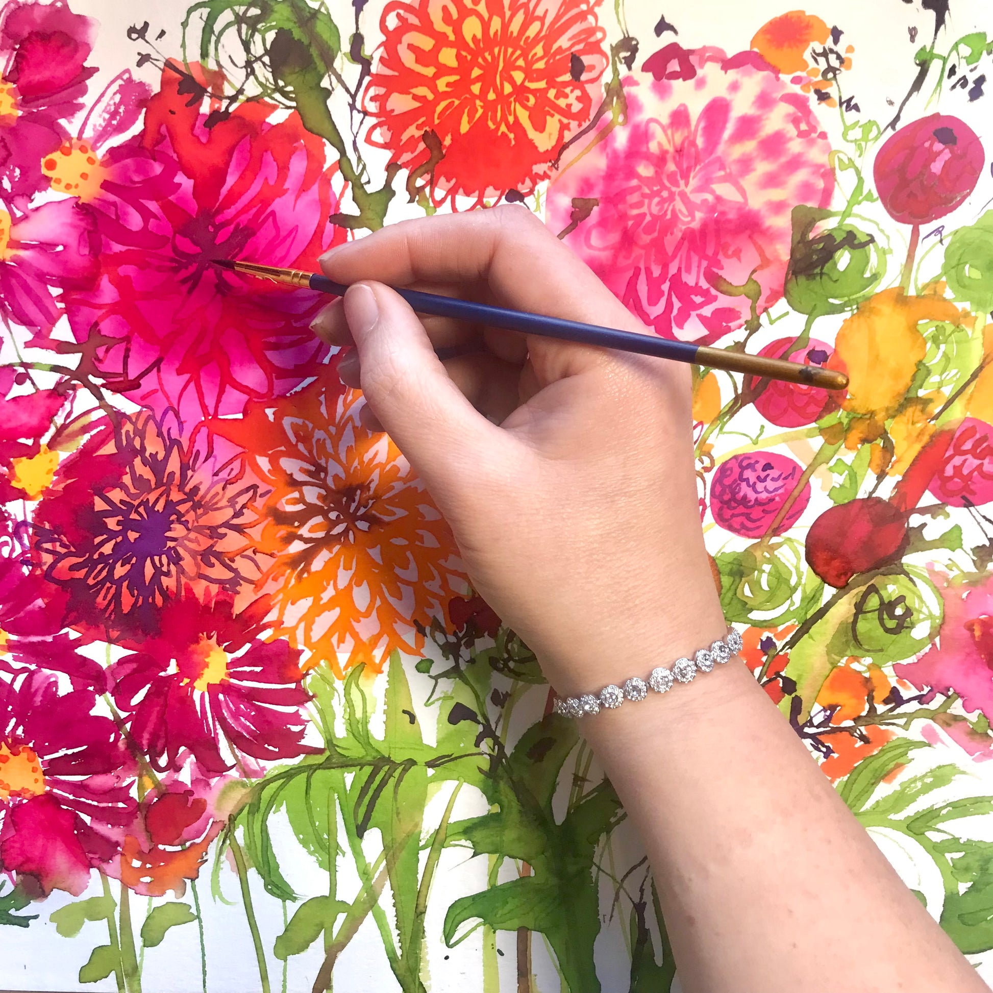 Bursting with happiness.