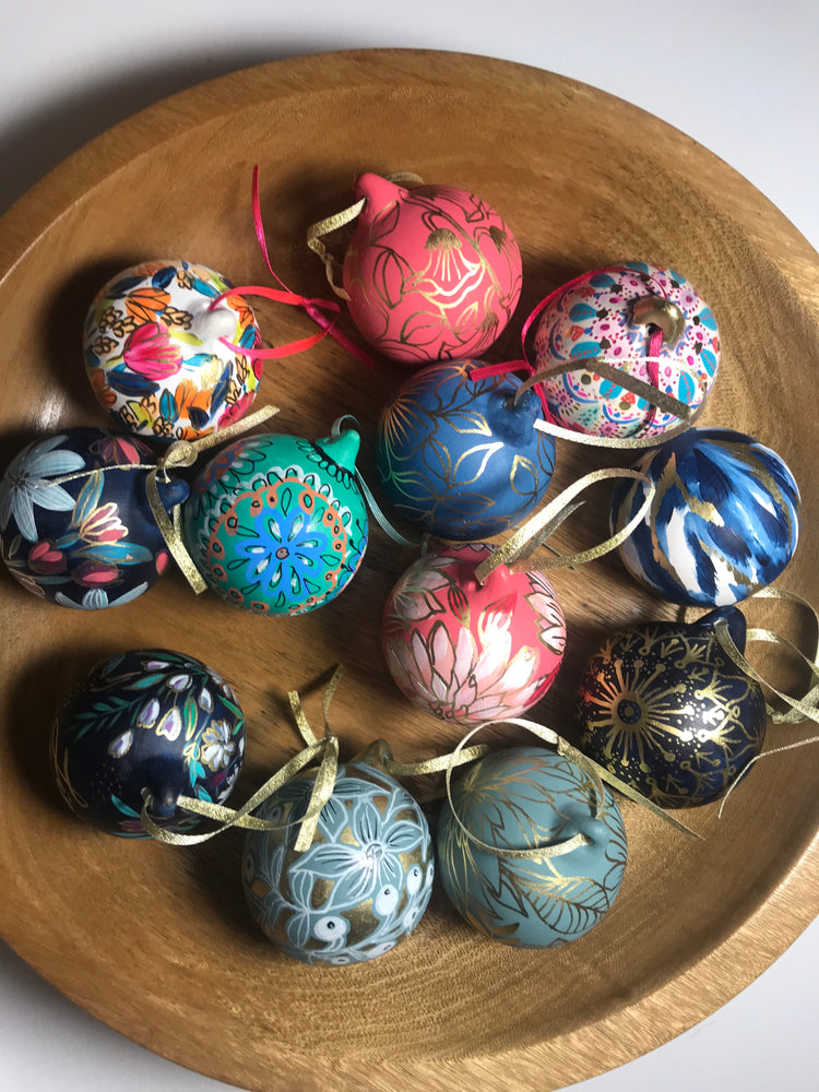 Hand painted baubles