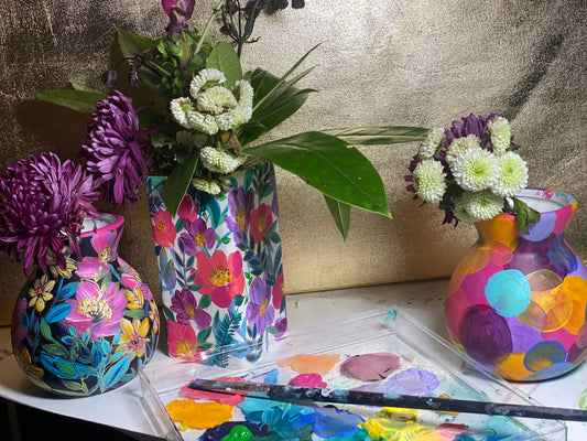 Spring Vase painting Workshop -  23rd March 2023 - GREAT MOTHERS DAY GIFT!