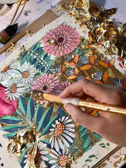 Painting with Gold Leaf - TWO session workshop.