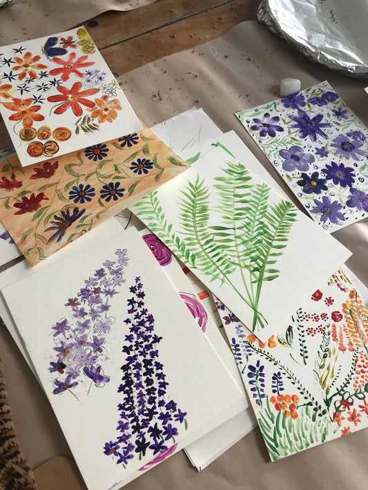 Beginners watercolour and loose florals -TWO session workshop