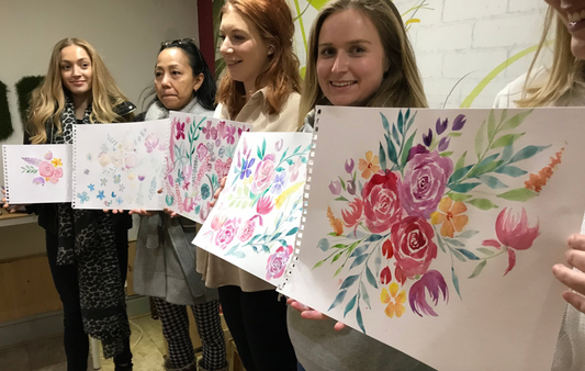 Beginners watercolour and loose florals -TWO session workshop